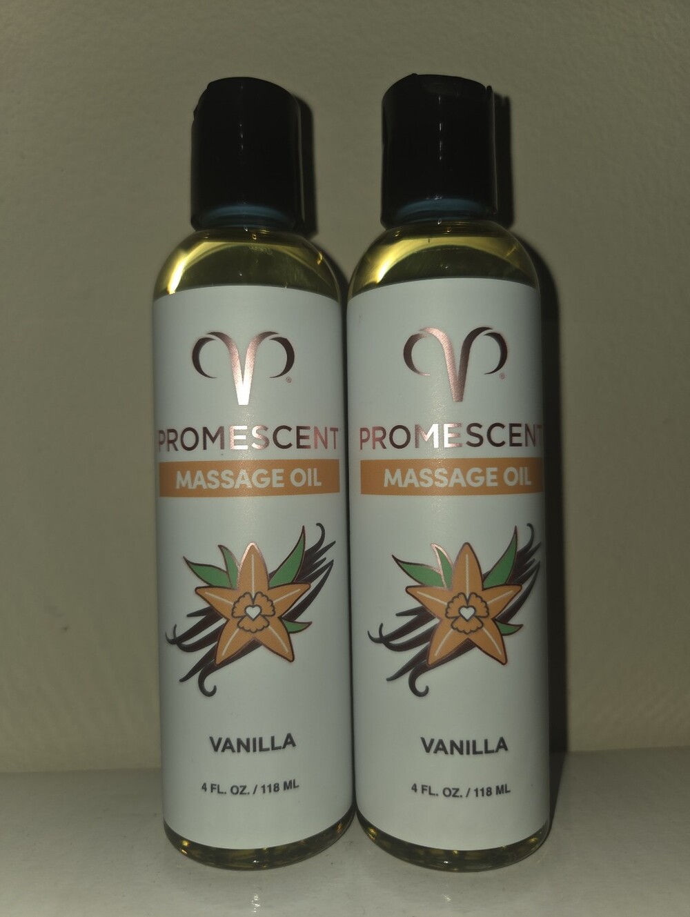 2 Promescent Massage Oil for Massage Therapy, Set Of 2- 4oz Bottles VANILLA